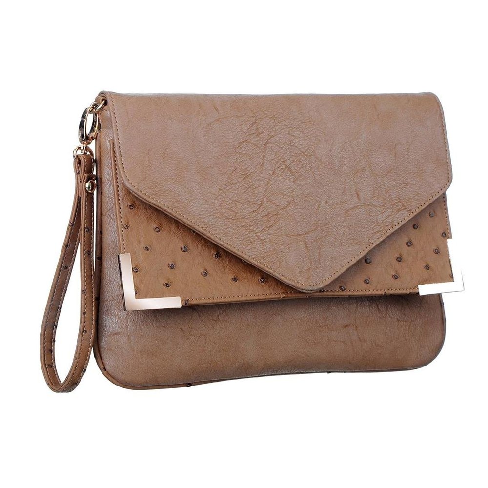 Kangaroo Faux Leather Clutch Purse Cross-body NEW